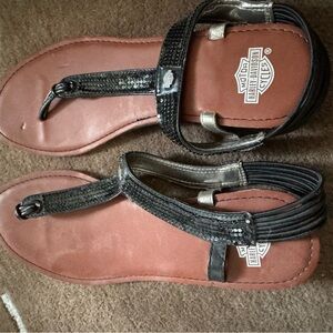 Harley-Davidson Black and Brown Sandals